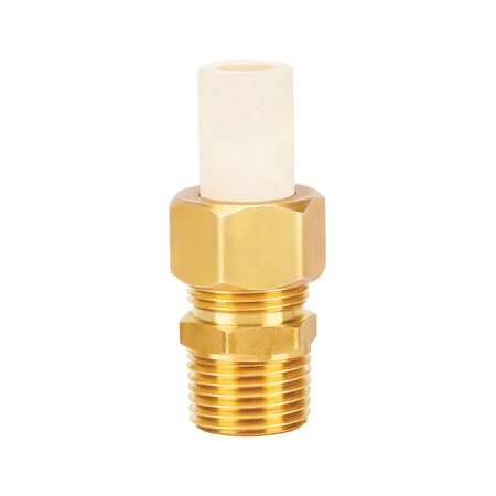 Homewerks Homewerks Schedule 40 1/2 in. Compression X 1/2 in. D MPT CPVC/Brass Adapter Coupling 544-12-12-B